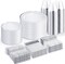 Silver Disposable Dinnerware Set – 25, 50, 75, 100 Guest Options, Plates, Silverware, Cups for Wedding, Party, Events